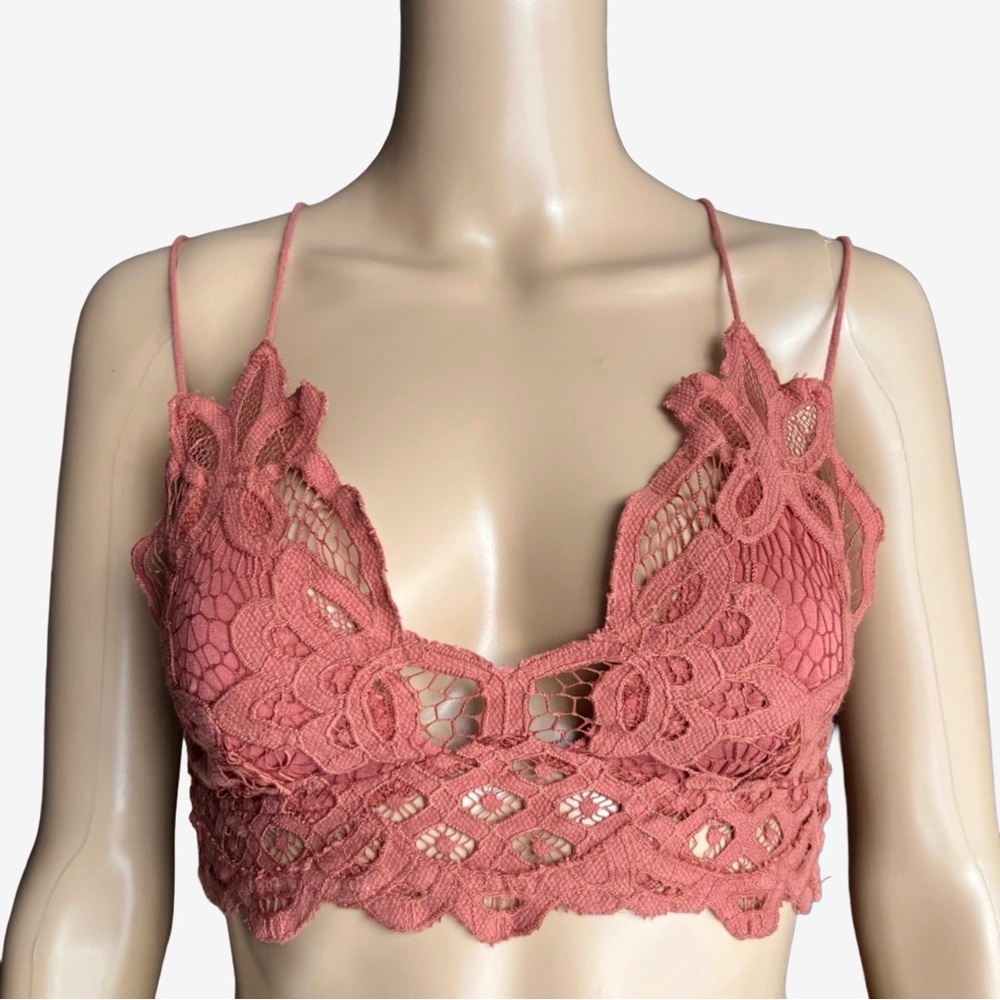Free People Adella Lace Bralette Crop Top Copper | Boho | Size S